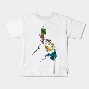 Spirograph Patterned Philippines Provinces Map Kids T-Shirt